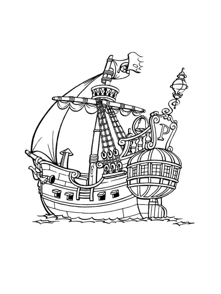 Pirate Ship Coloring Pages
