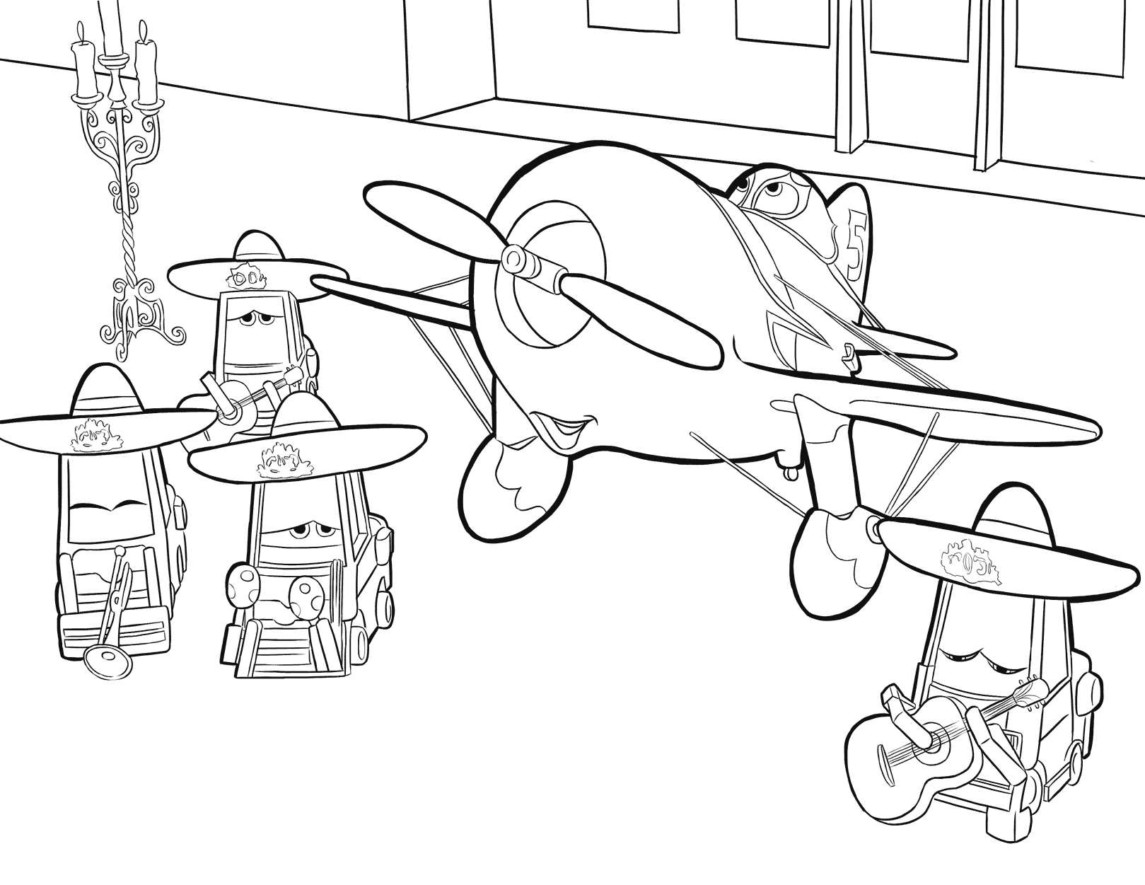 free coloring pages planes