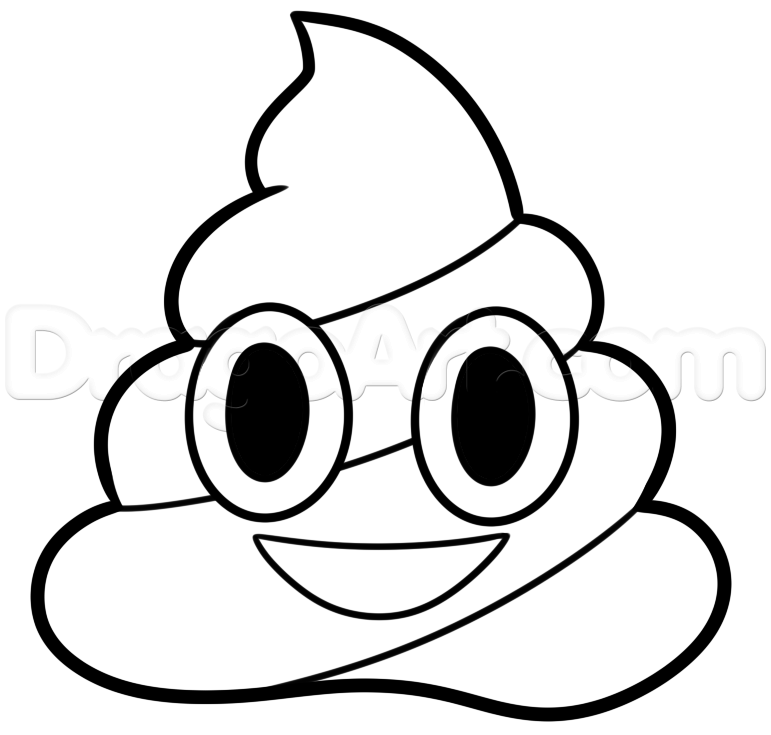 Poop Emoji Coloring Pages Coloring Cool