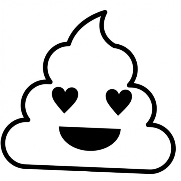 Poop Emoji Coloring Page