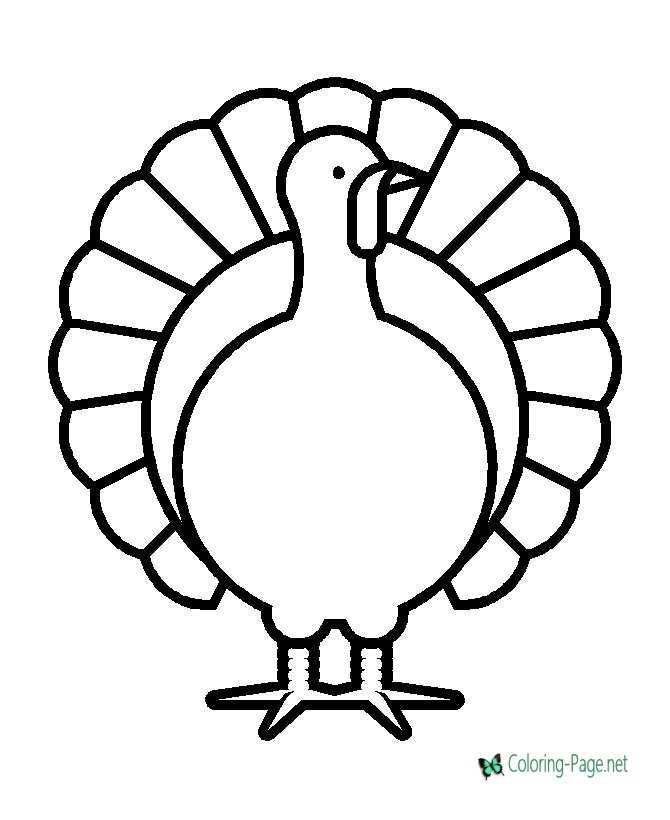 turkey coloring page printable free