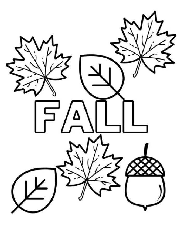Fall Coloring Pages For Preschoolers