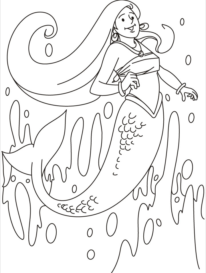 Pretty Mermaid Coloring Pages Download Free Pretty Mermaid Coloring 