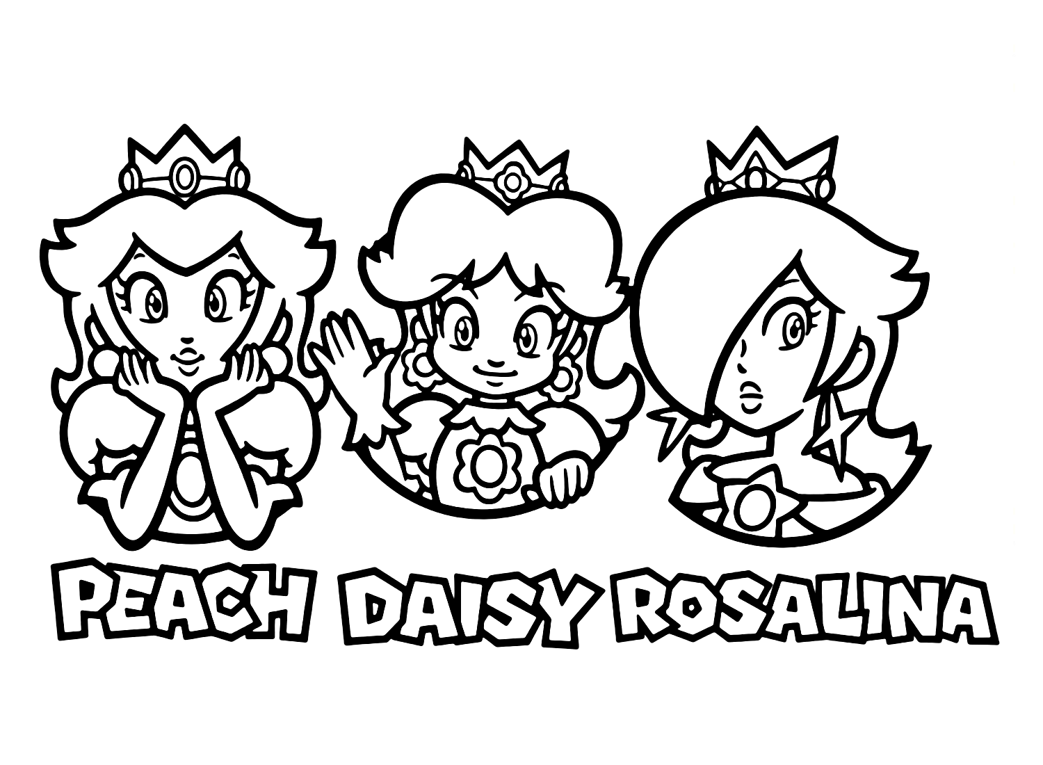 Princess Peach Mario Coloring Pages