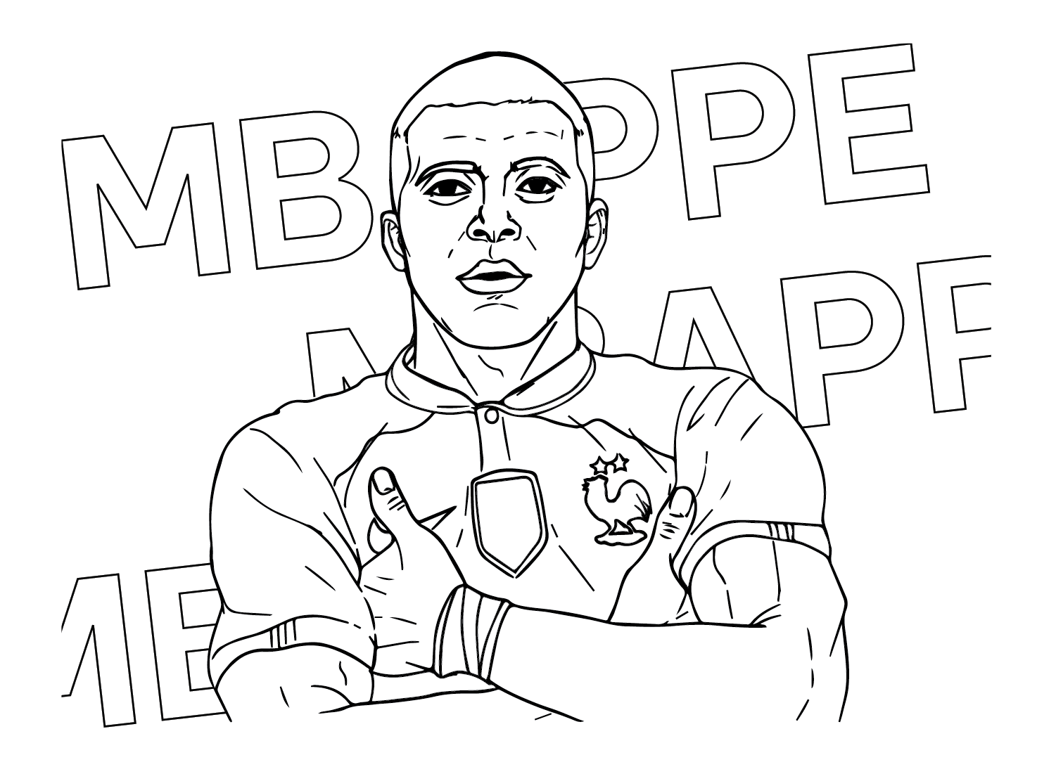 Print Kylian Mbapp Coloring Page Mbapp Coloring Page Page For Kids 