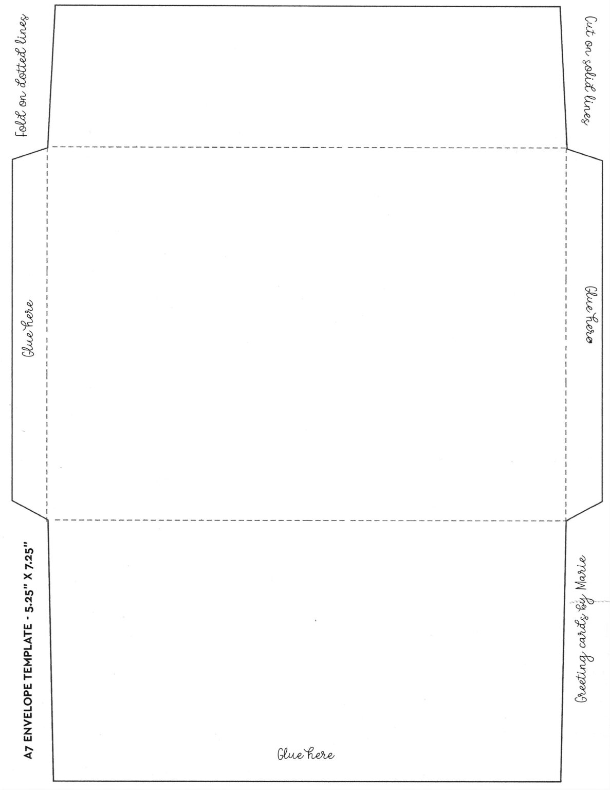 Printable A7 Envelope Template Fillable Form 2025
