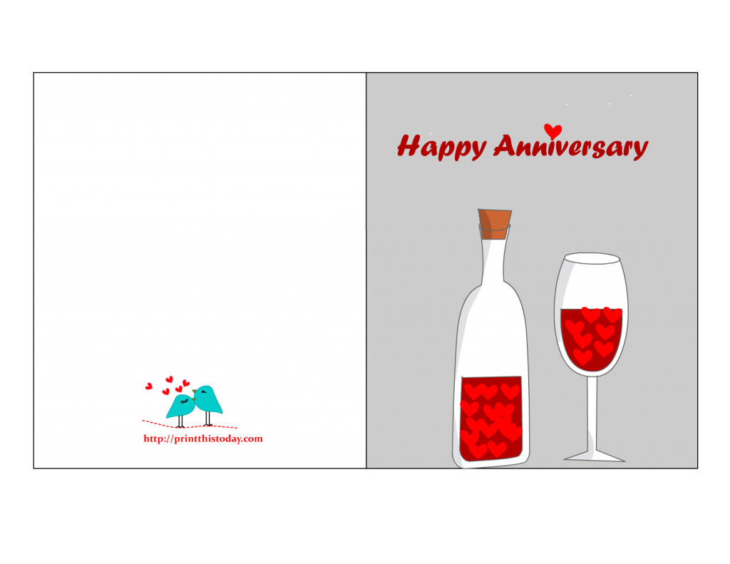 printable 25th anniversary cards