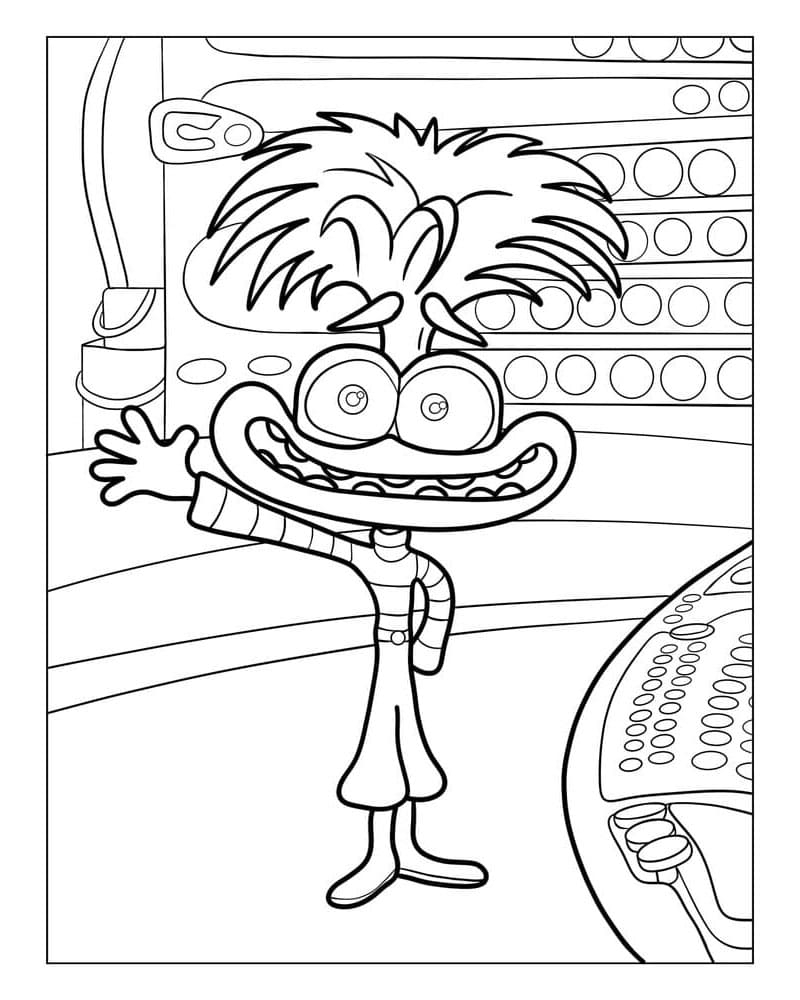 Printable Anxiety From Inside Out 2 Coloring Page Free Download And