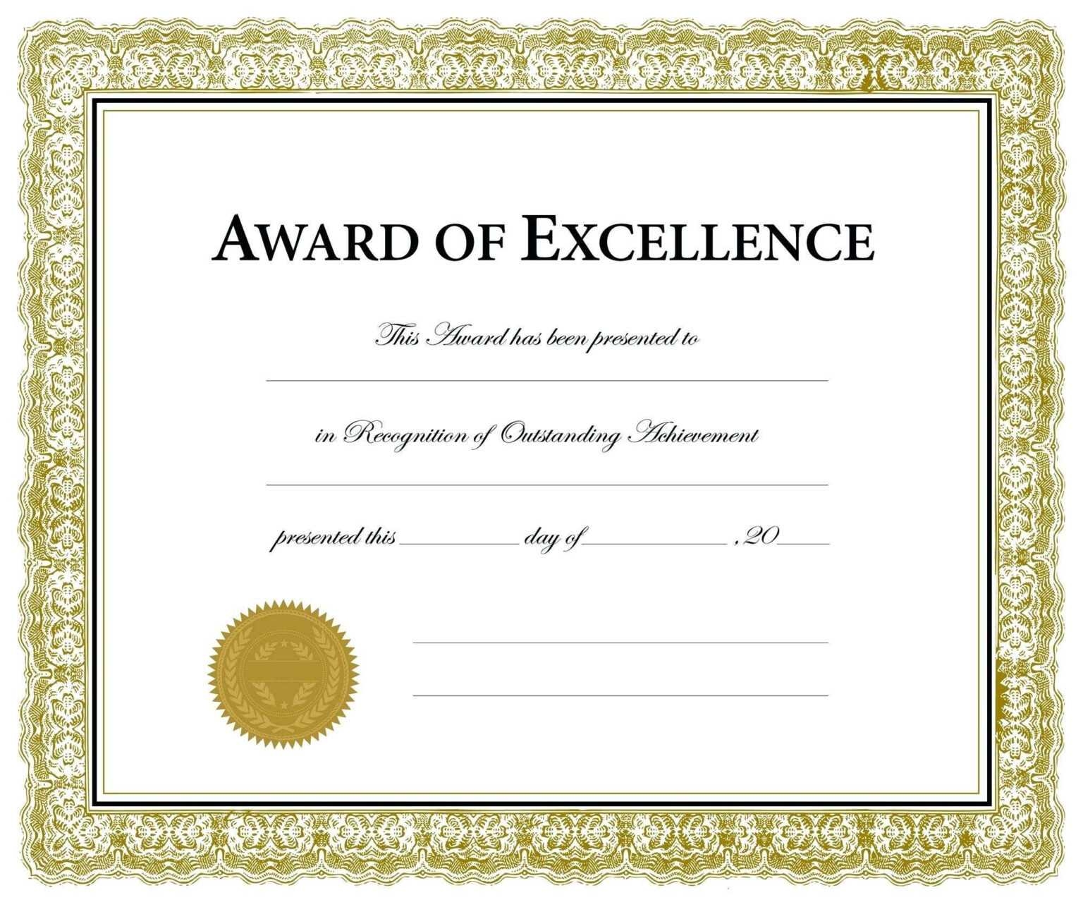 Printable Award Templates Colona rsd7 Within Microsoft Word