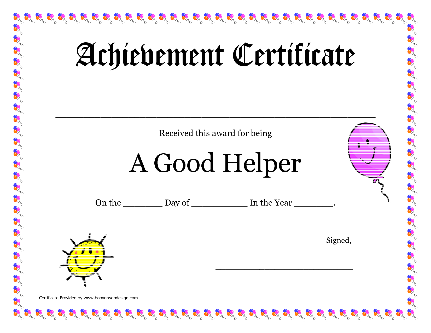 Printable Awards Free Printable Student Award Certificate Template 