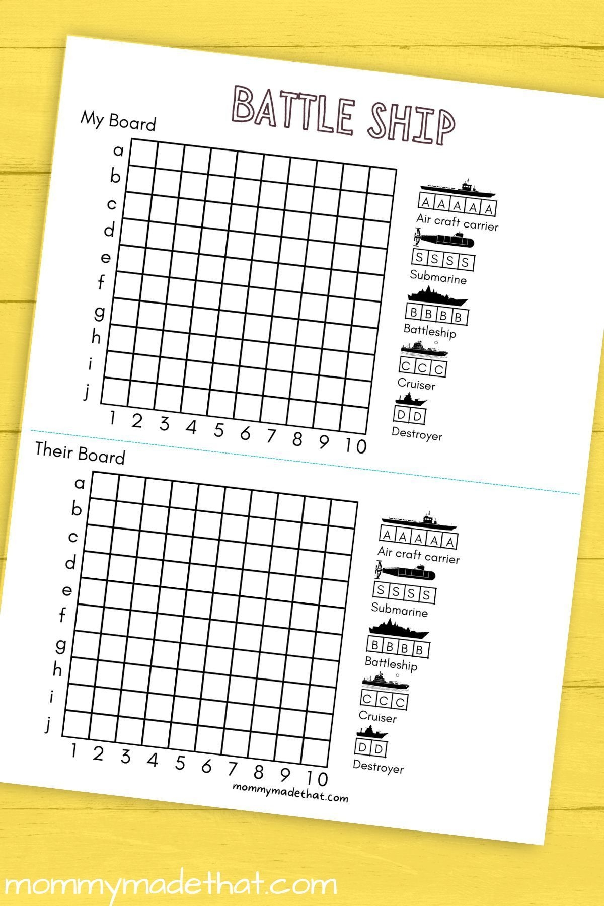Printable Battleship Game Free Printable Game Boards Battleship