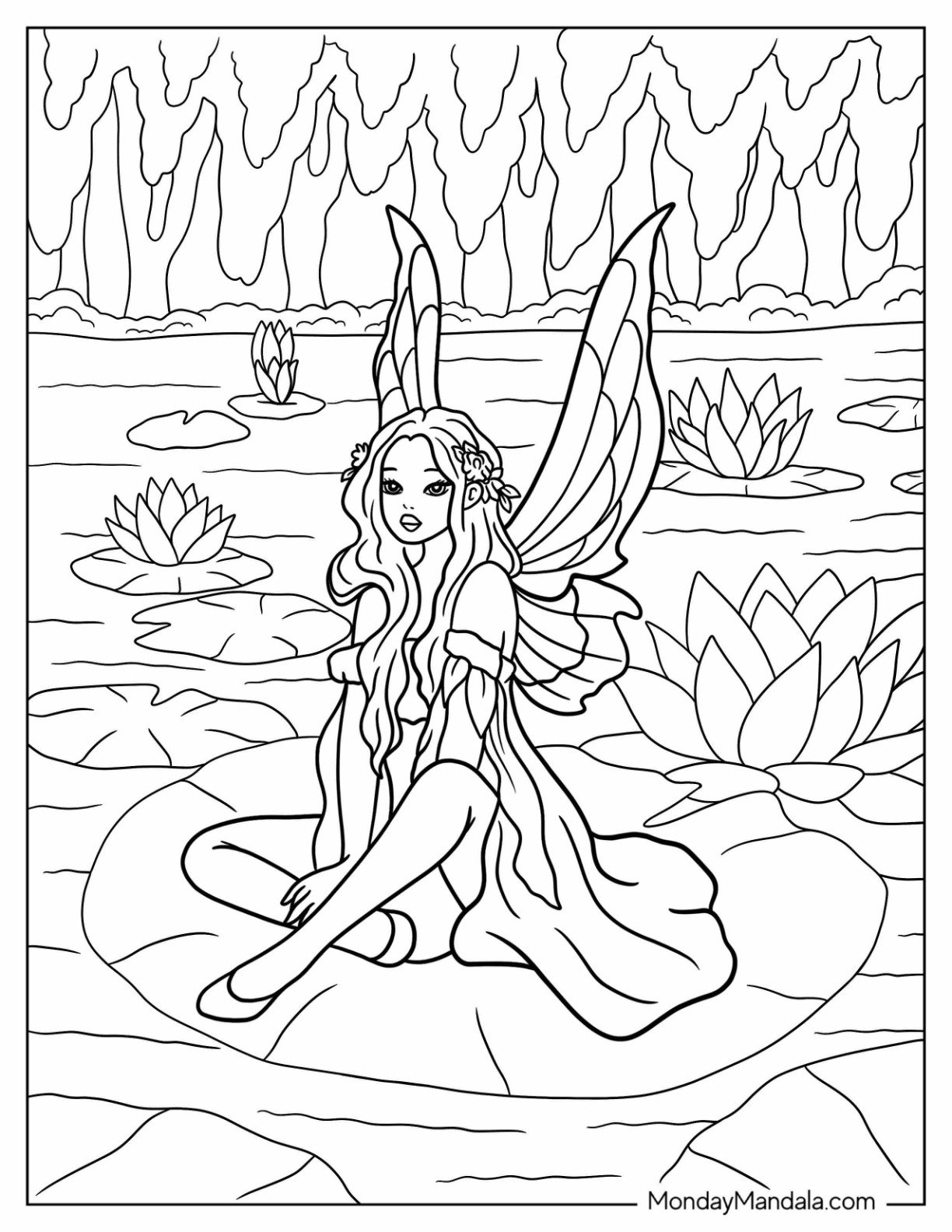 Printable Coloring Pages Of Fairies