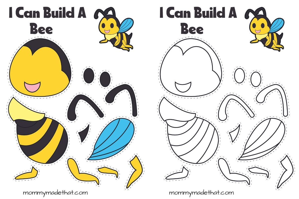 free printable bee craft