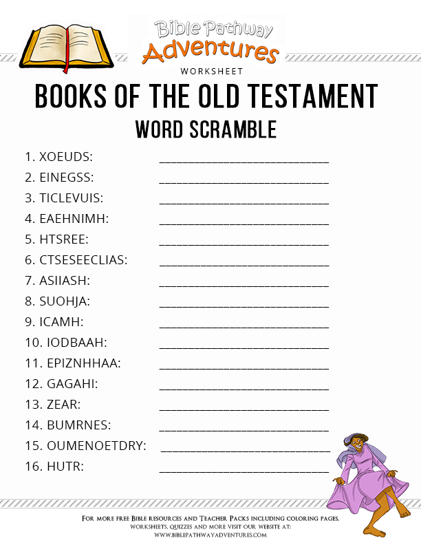 free printable bible worksheets for adults