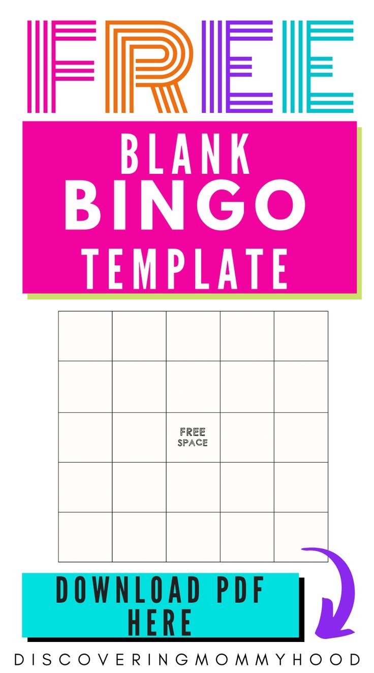 Printable Bingo Templates Blank Mastersolx