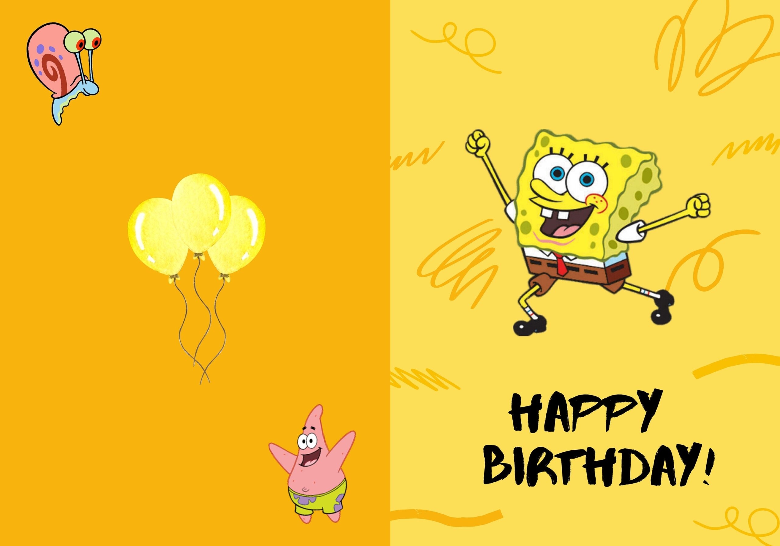Printable Birthday Cards Spongebob Printable Lab