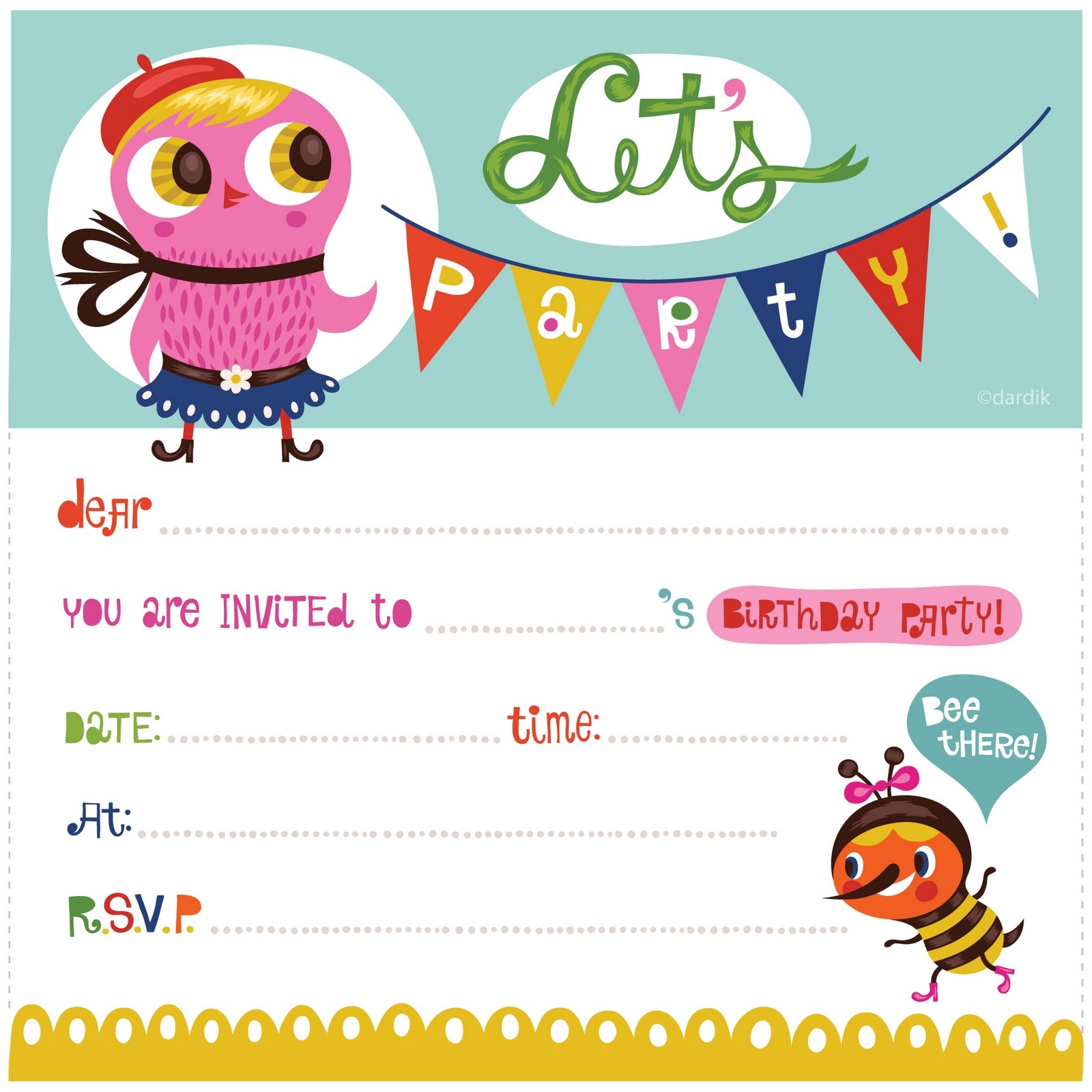 free downloadable birthday invitations