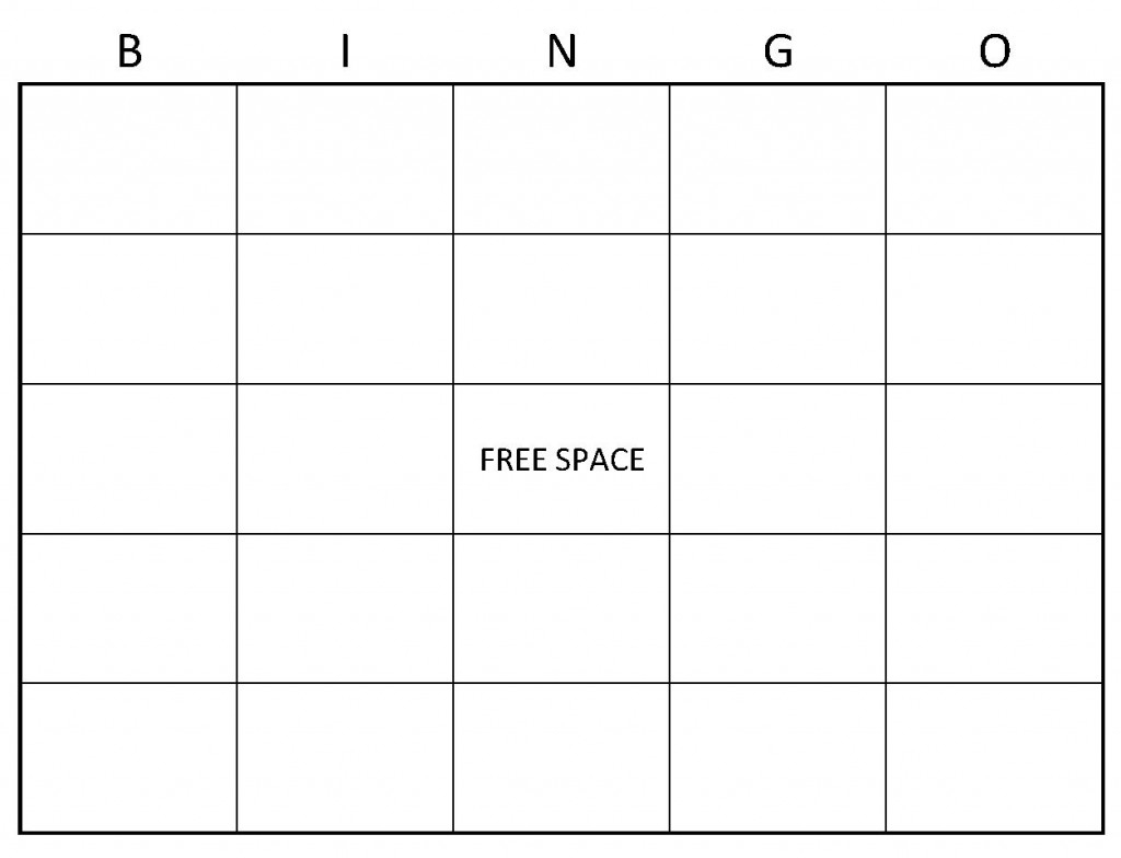 printable bingo templates blank