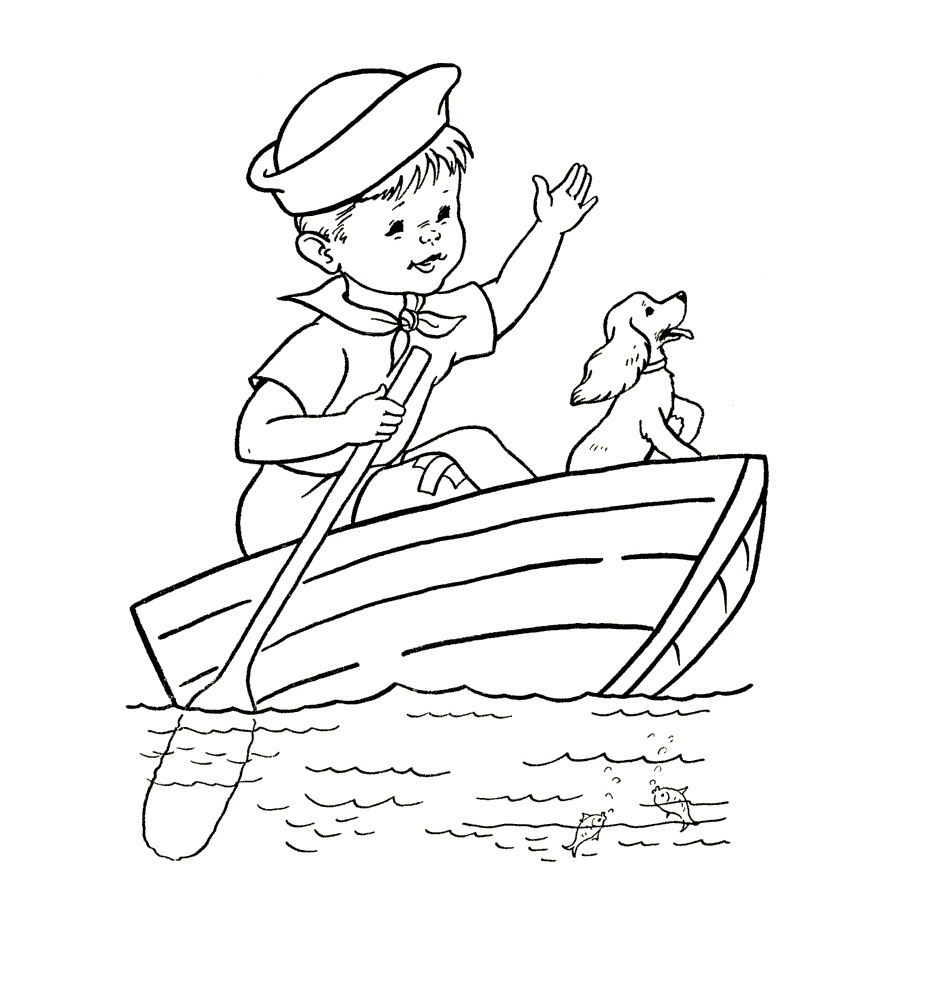 Printable Boat Coloring Pages