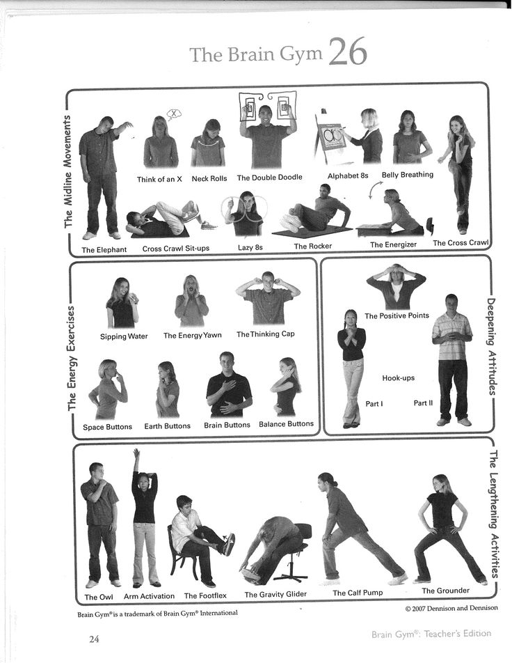 Printable Brain Gym Exercises Tdsery