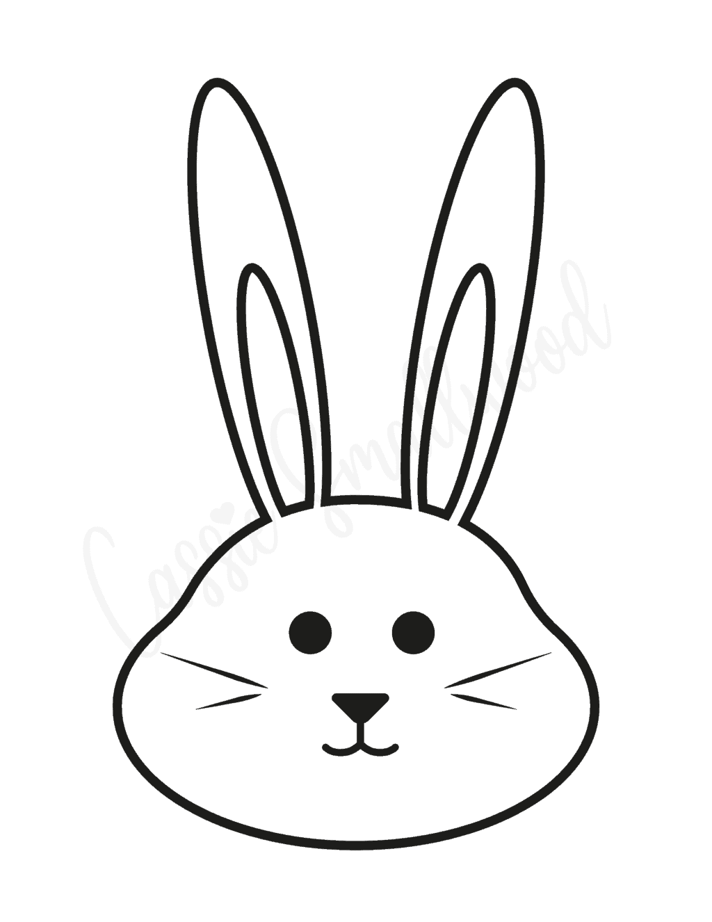 free printable bunny head template