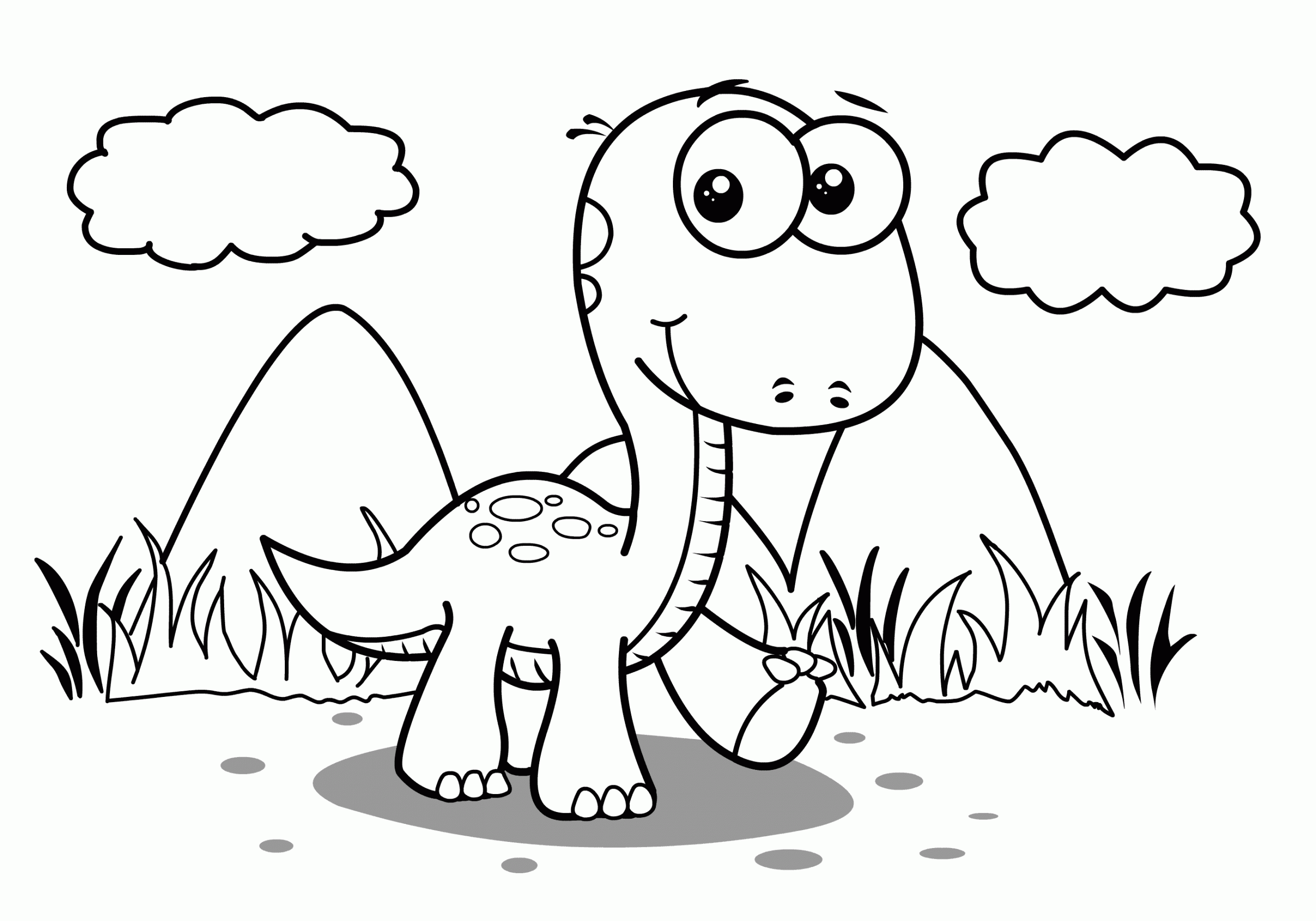 Printable Cartoon Dinosaur Coloring Pages 7 Printable Coloring Pages