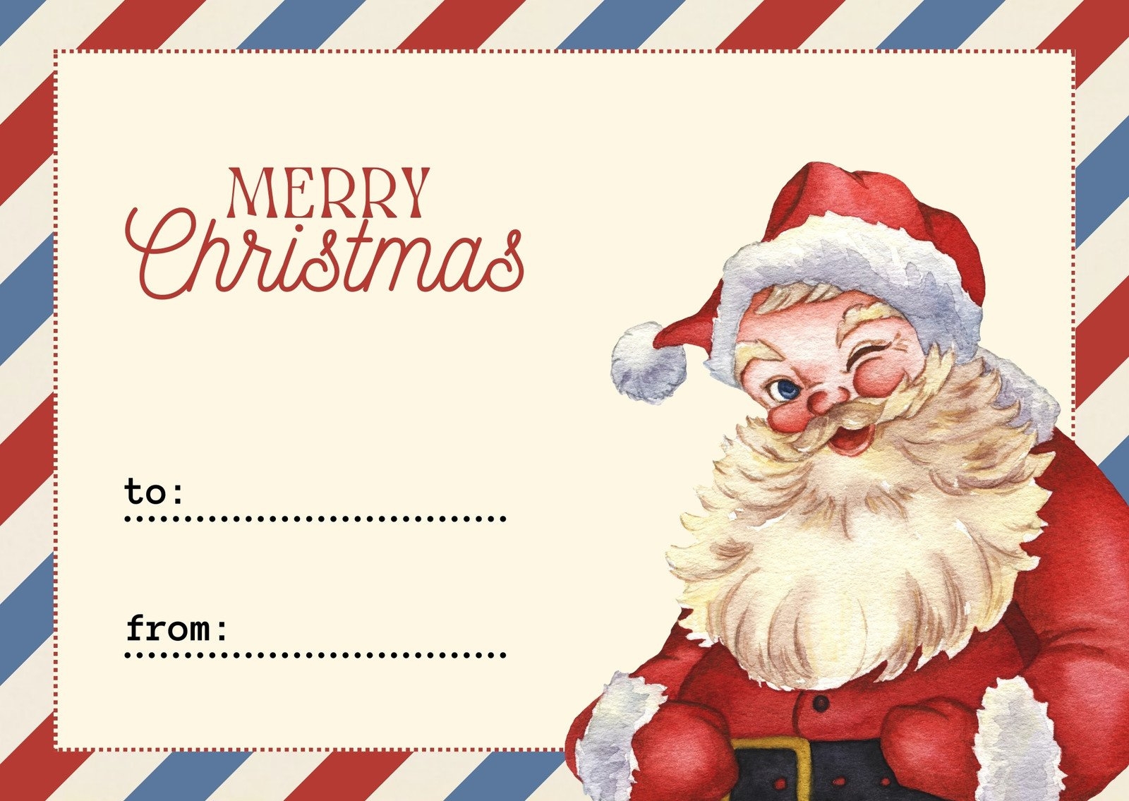 christmas card printable template