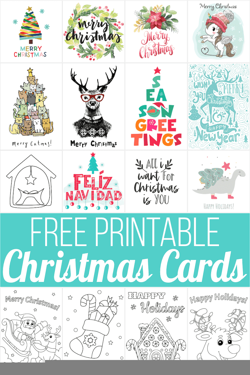 Printable Christmas Card Templates FREE Printable A Z