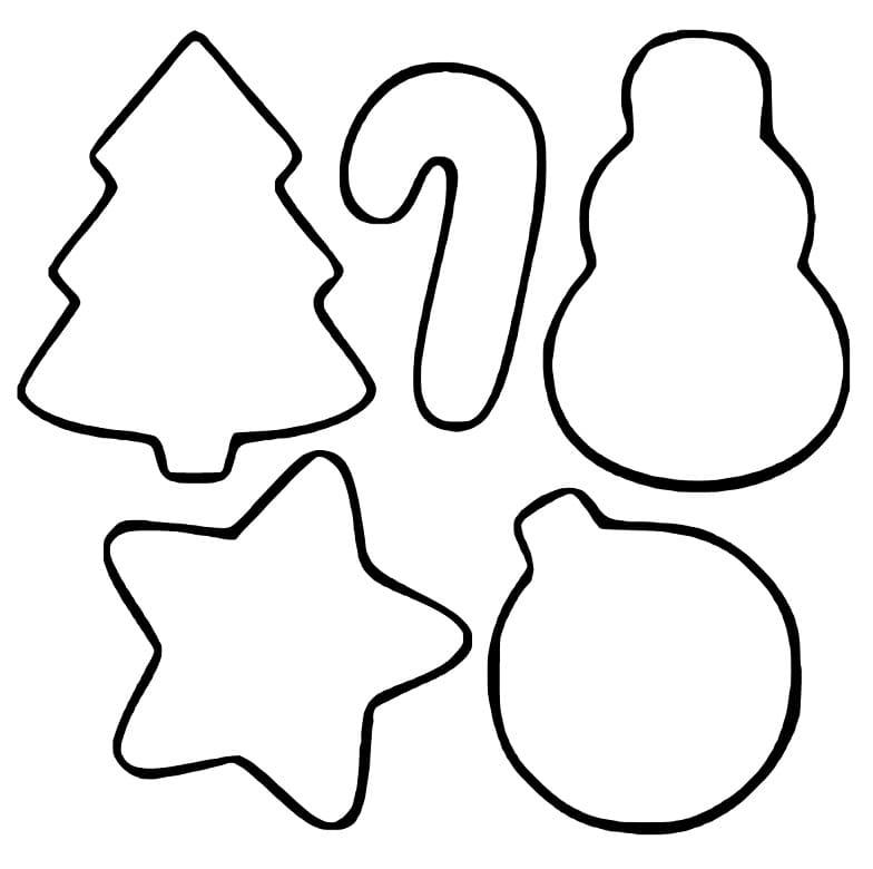 Printable Christmas Cookie Coloring Page Free Printable Coloring 