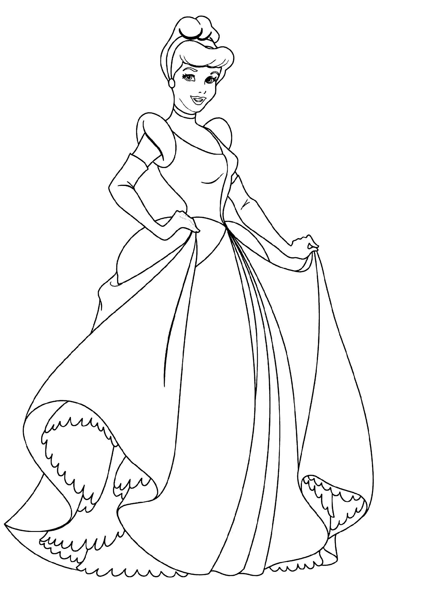 Printable Cinderella Coloring Pages