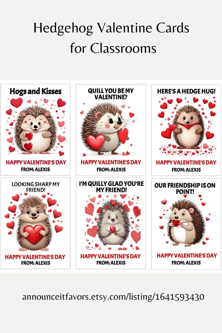 Printable Classroom Valentine Cards