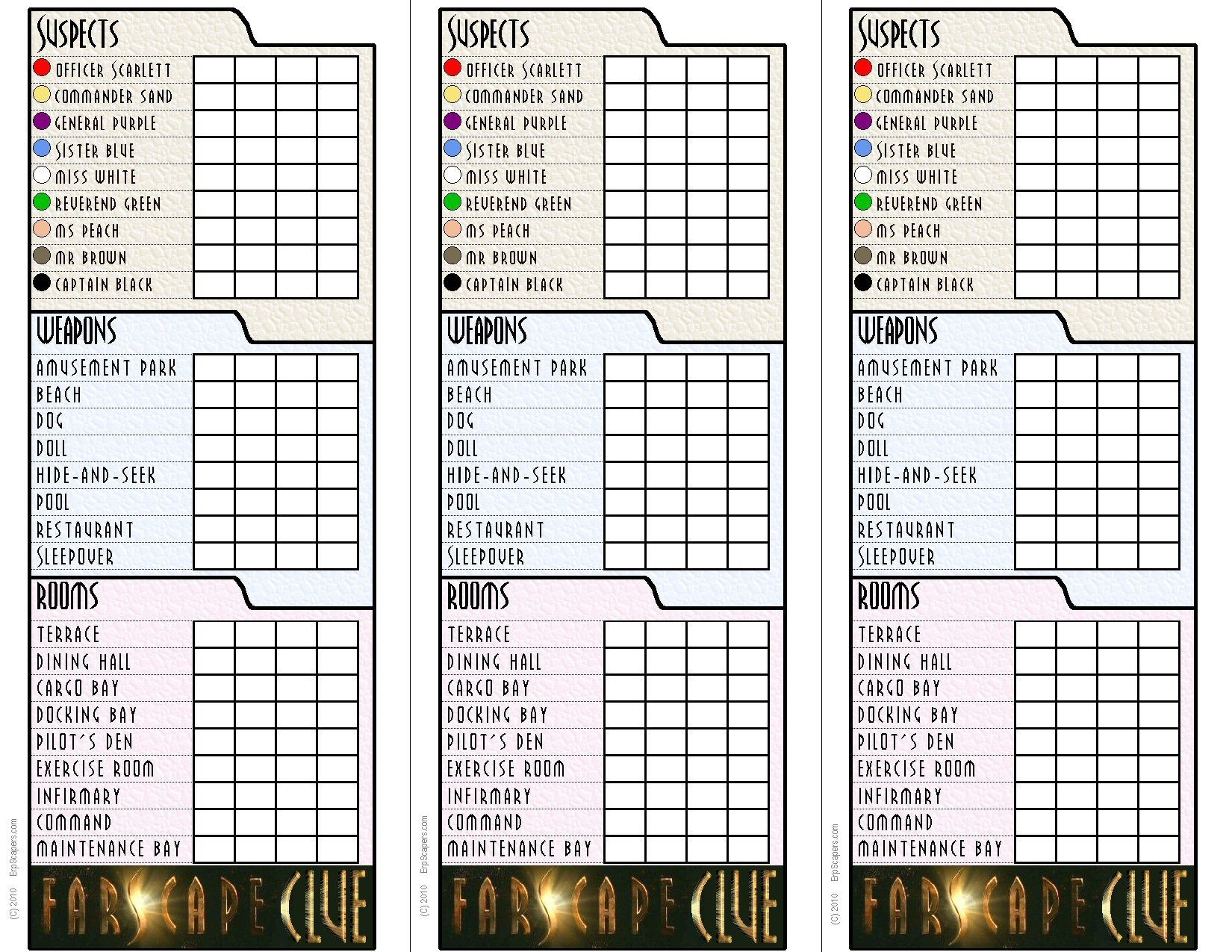 Printable Clue Game Board Template Printable Templates