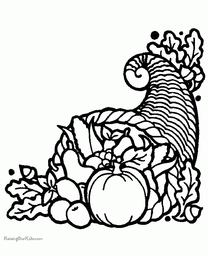 Cornucopia Coloring Page