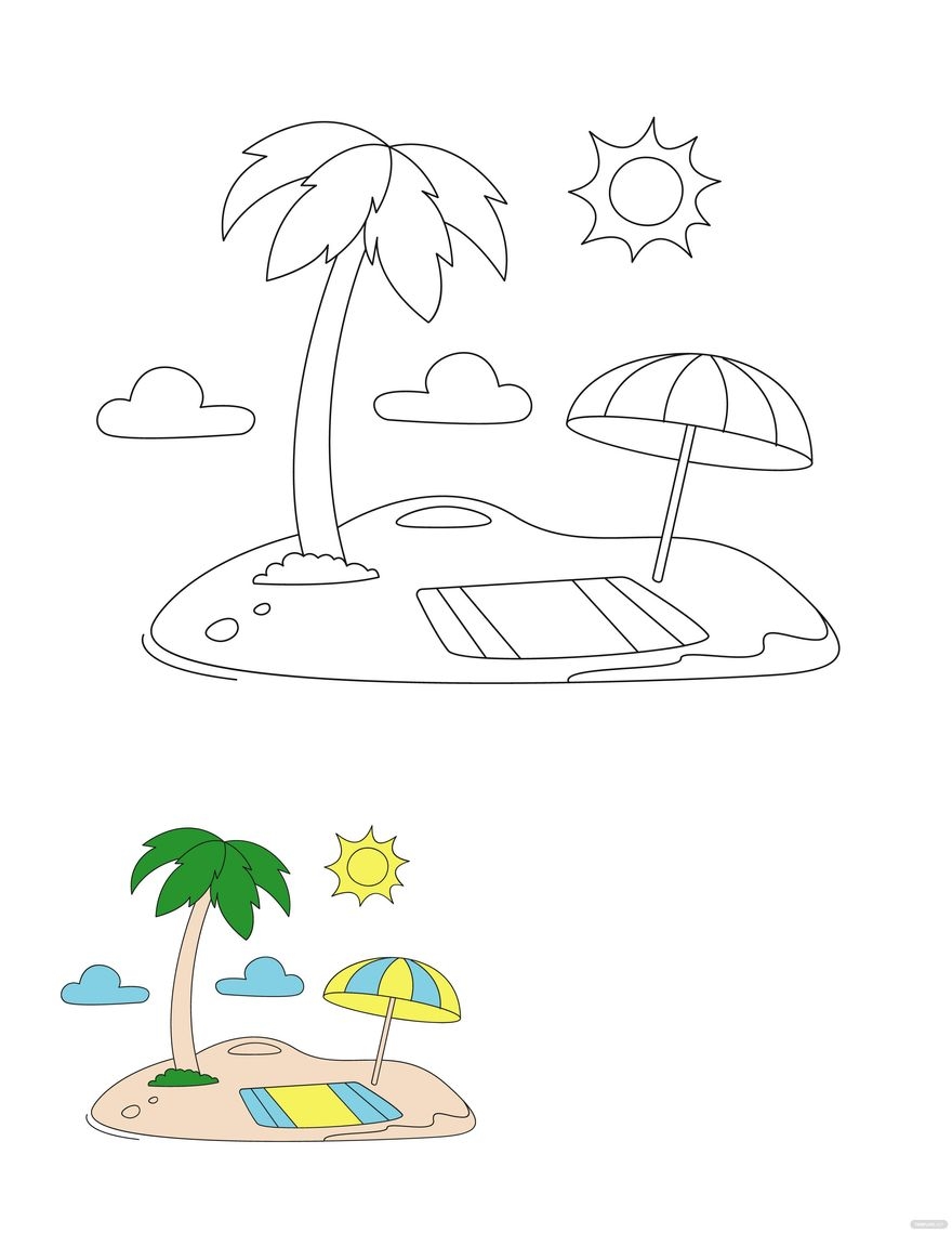 summer coloring pages printable pdf for kids