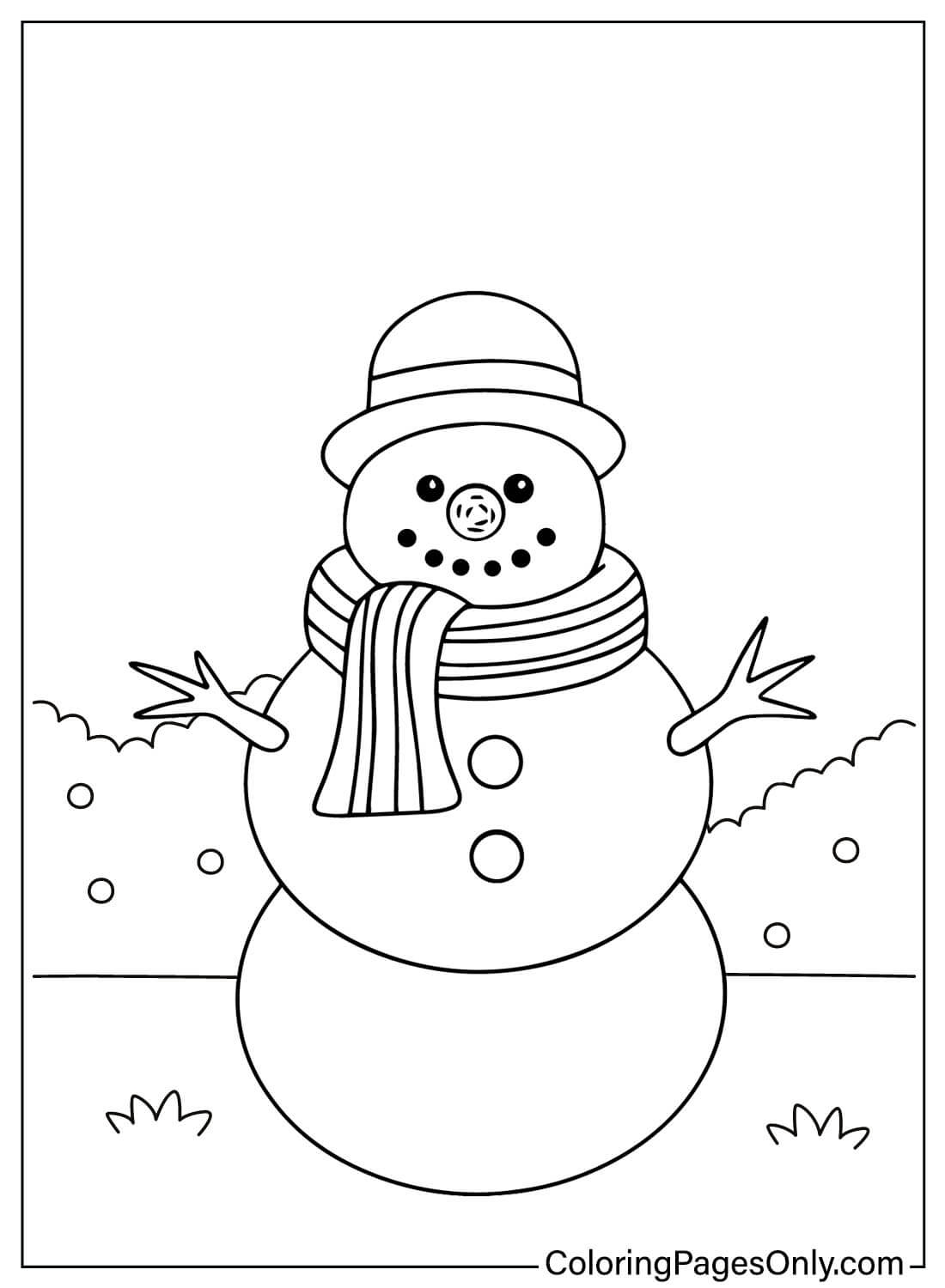 Printable Coloring Pages Snowman Free Printable Coloring Pages