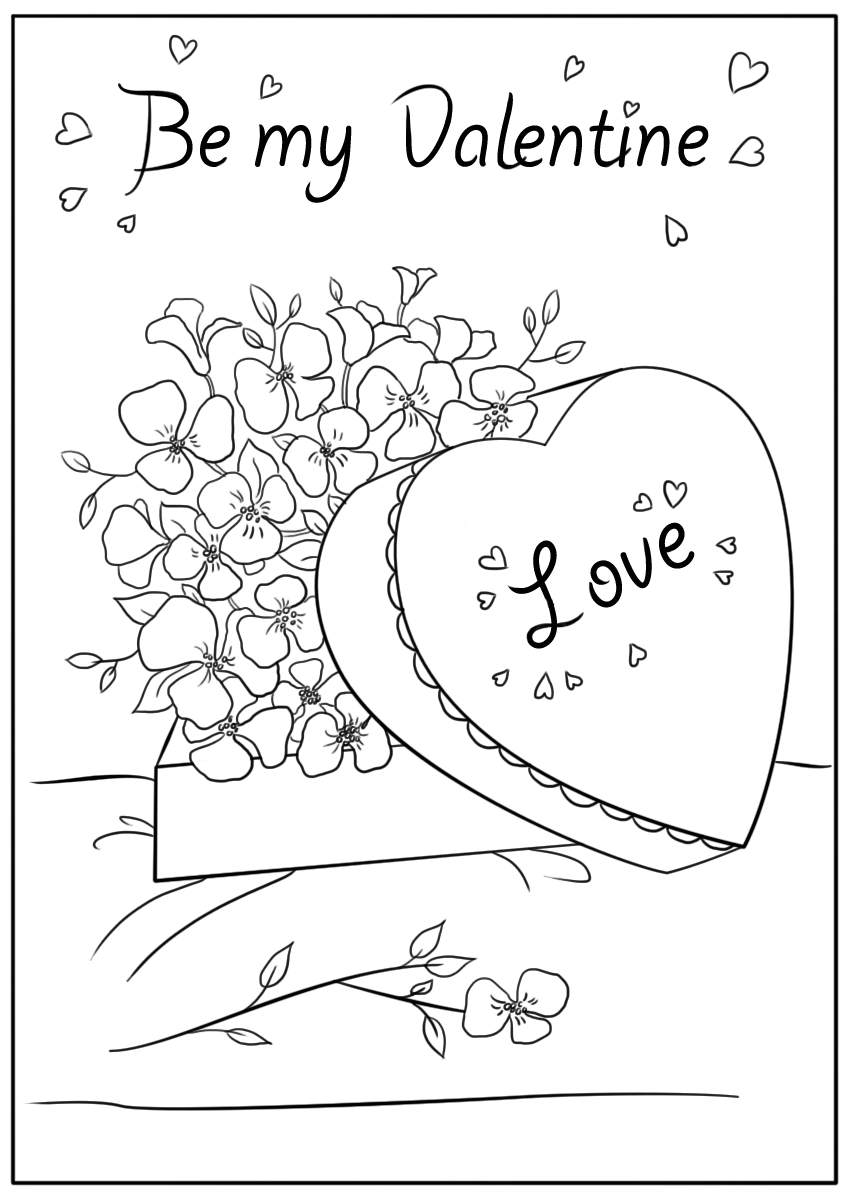 Printable Coloring Valentine Cards Printable Word Searches