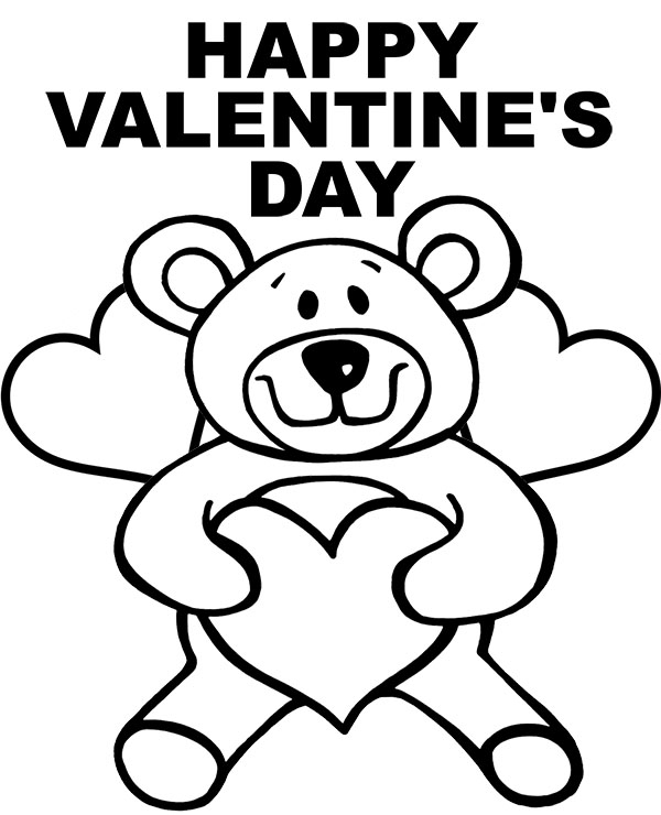 Printable Coloring Valentines Day Cards