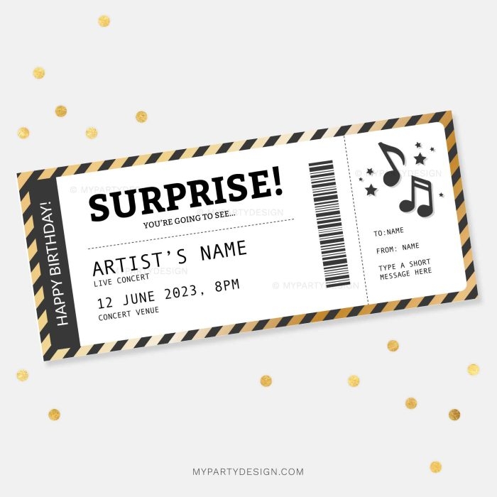 free printable concert ticket template