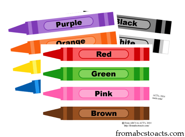 Printable Crayon Color Flashcards From ABCs To ACTs