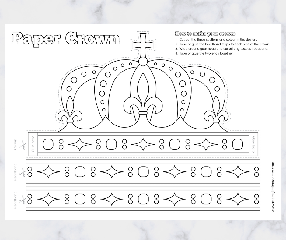 free printable crown pattern