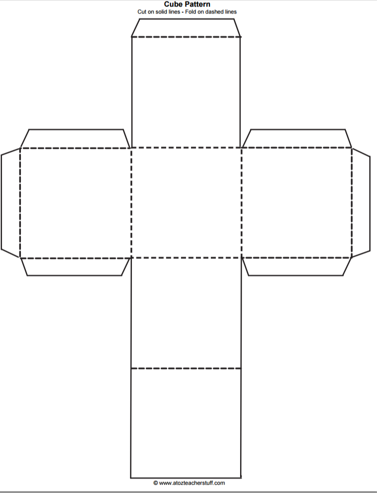 Printable Cube Pattern Or Template Printable Templates