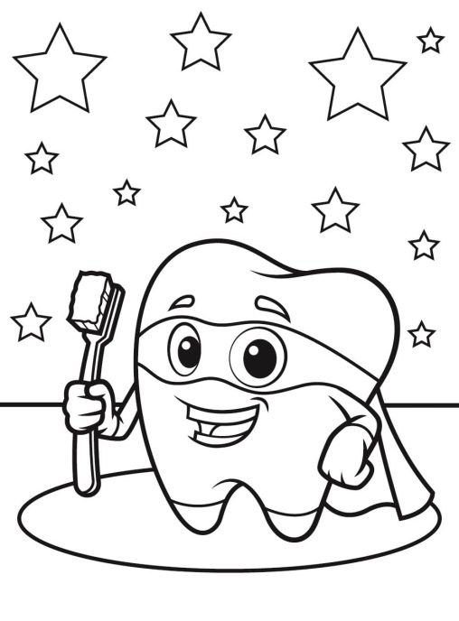 dental coloring pages free