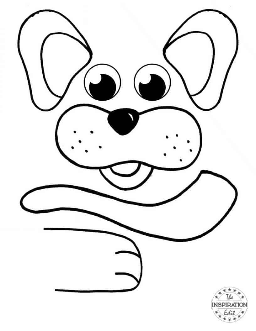 Printable Dog Paper Bag Puppet Template Get What You Need
