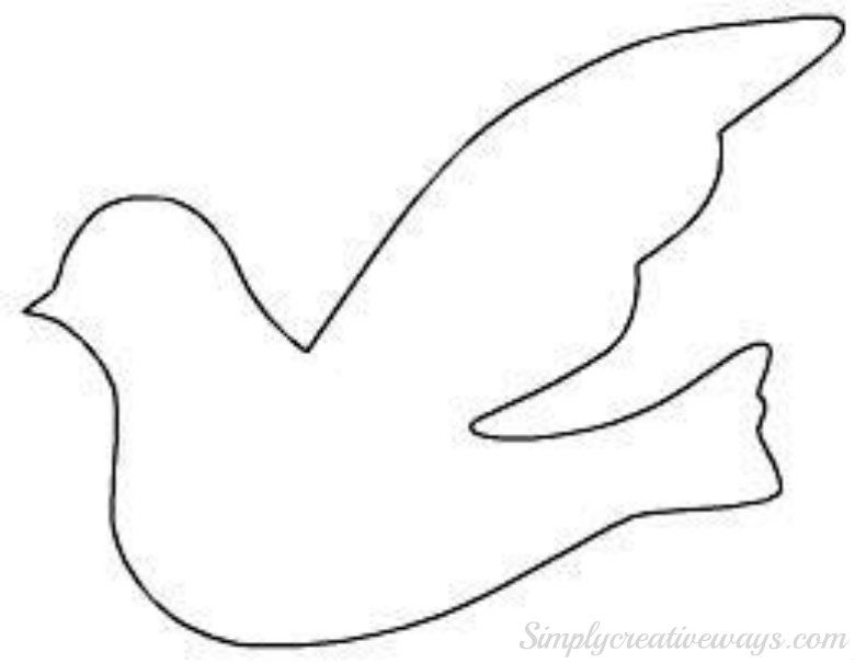 free printable dove outline