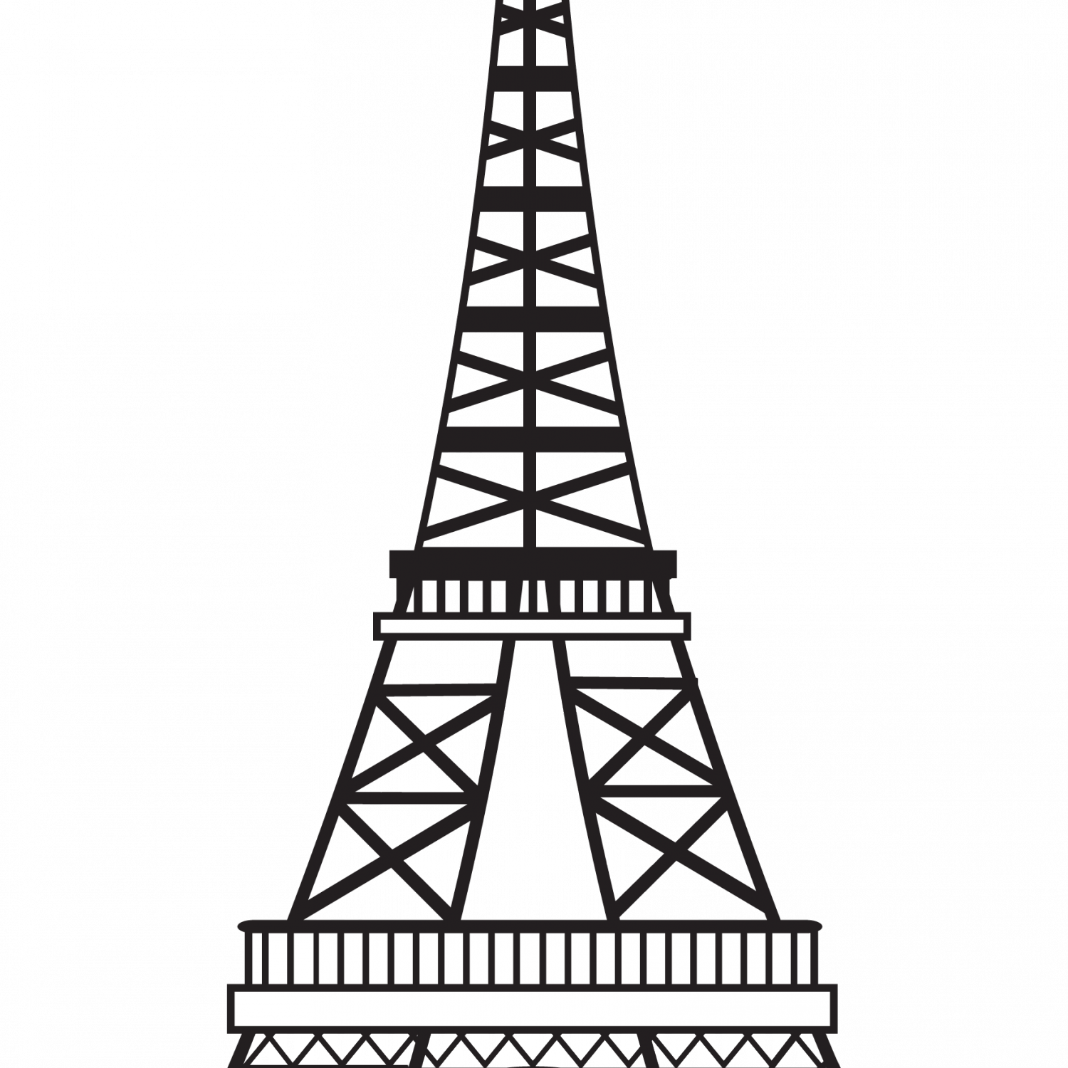 Printable Eiffel Tower Template