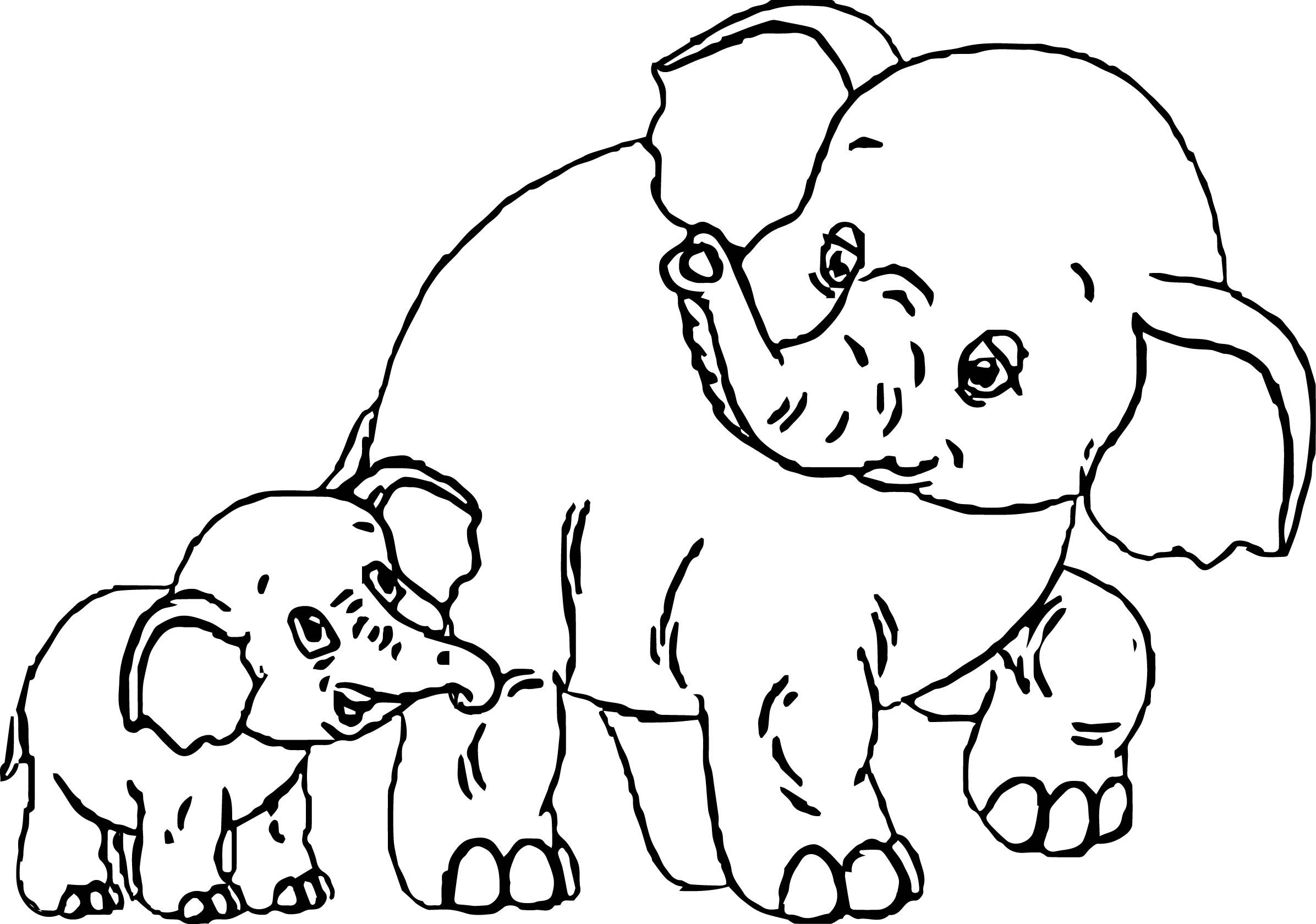 Elephant Coloring Pages Printable