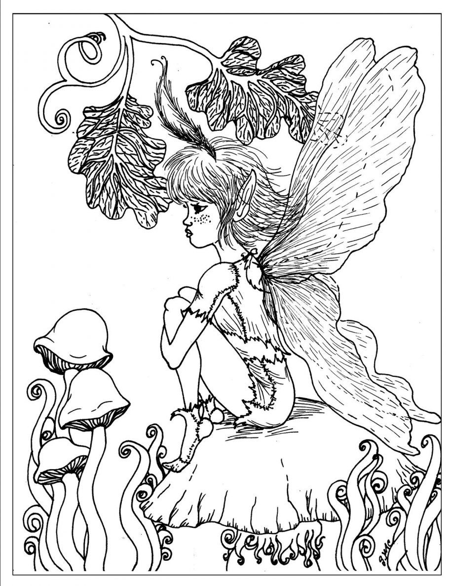free adult fantasy coloring pages