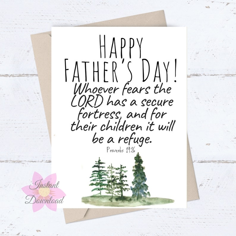 PRINTABLE Fathers Day Card Religious Card Christian Card Etsy Free 