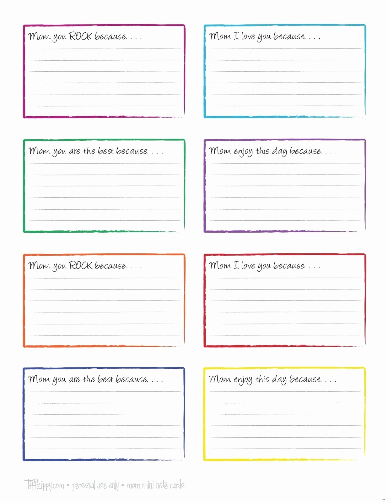 Printable Flash Card Template Shooters Journal