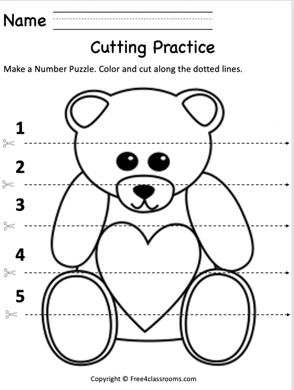 Printable Free Cutting Worksheets For Fine Motor Skills Free 